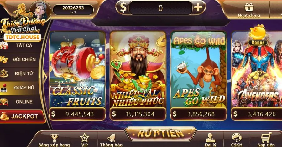 Hình ảnh game slot video cổ điển